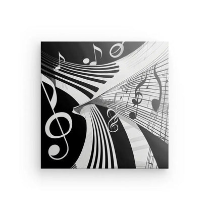 Tableau Notes Musique Noir et Blanc - #tag1# - #tag2# 