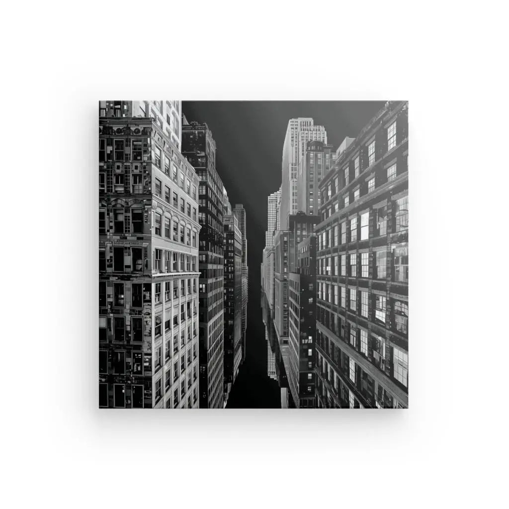 Nom du produit : Tableau Ville Architecture Virtuelle Noir et Blanc

Phrase réécrite : Le Tableau Ville Architecture Virtuelle Noir et Blanc capture une photo en noir et blanc de bâtiments hauts et densément peuplés le long d'une rue étroite, créant un profond effet de canyon urbain. Sa composition minimaliste et symétrique évoque un sentiment de design contemporain.