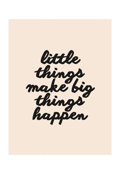 Tableau Citation Little Things Beige Noir Blanc - #tag1# - #tag2# 
