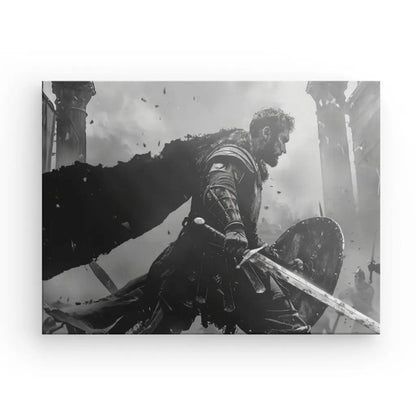 Tableau Gladiateur Dessin Noir et Blanc - #tag1# - #tag2# 