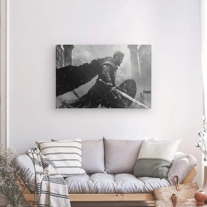 Tableau Gladiateur Dessin Noir et Blanc - #tag1# - #tag2# 