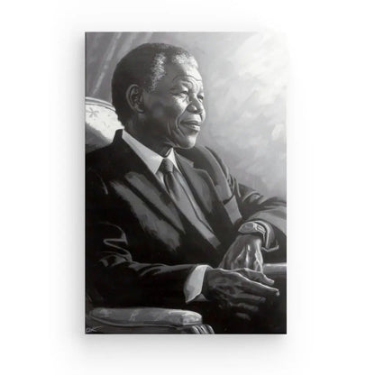 Tableau Peinture Nelson Mandela Noir et Blanc - #tag1# - #tag2# 