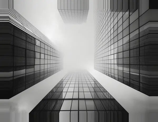 Tableau Gratte-Ciel Métropole Noir et Blanc - #tag1# - #tag2# 