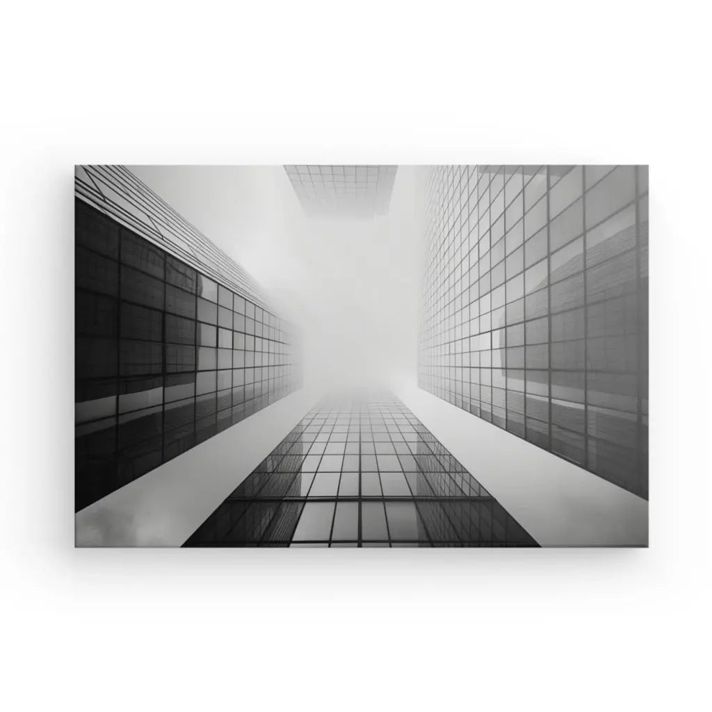 Tableau Gratte-Ciel Métropole Noir et Blanc - #tag1# - #tag2# 