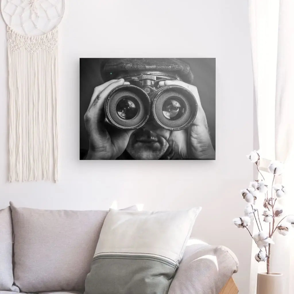 Tableau Marin Visage Jumelles Drôle Noir et Blanc - #tag1# - #tag2# 