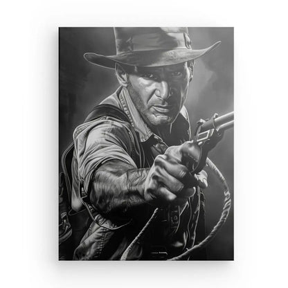 Tableau Indiana Jones Noir et Blanc - #tag1# - #tag2# 