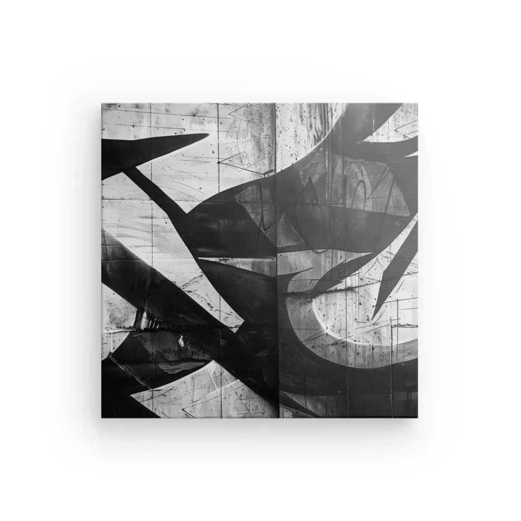 Tableau Tag Déco Urbaine Noir et Blanc - #tag1# - #tag2# 