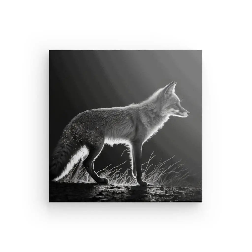 Tableau Renard Nature Noir et Blanc - #tag1# - #tag2# 