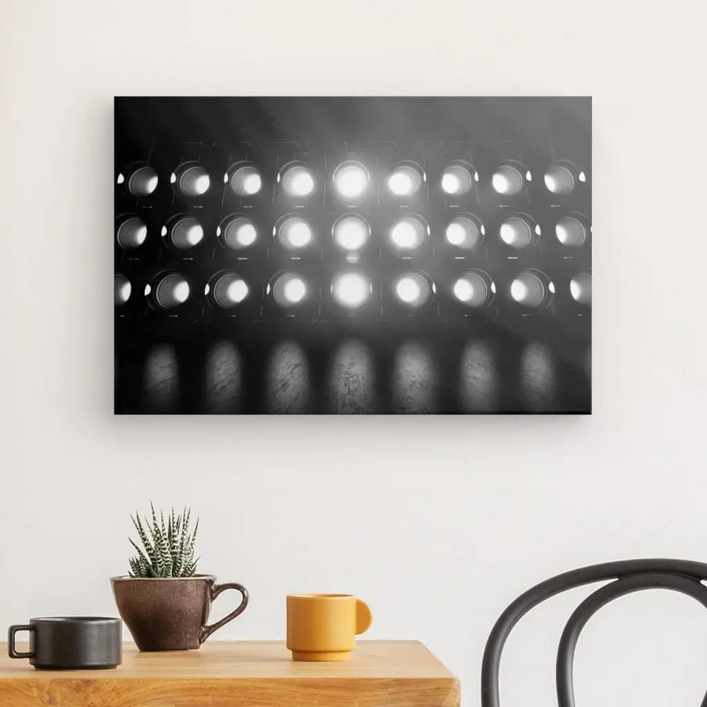 Tableau Projecteurs Lumineux Noir et Blanc - #tag1# - #tag2# 