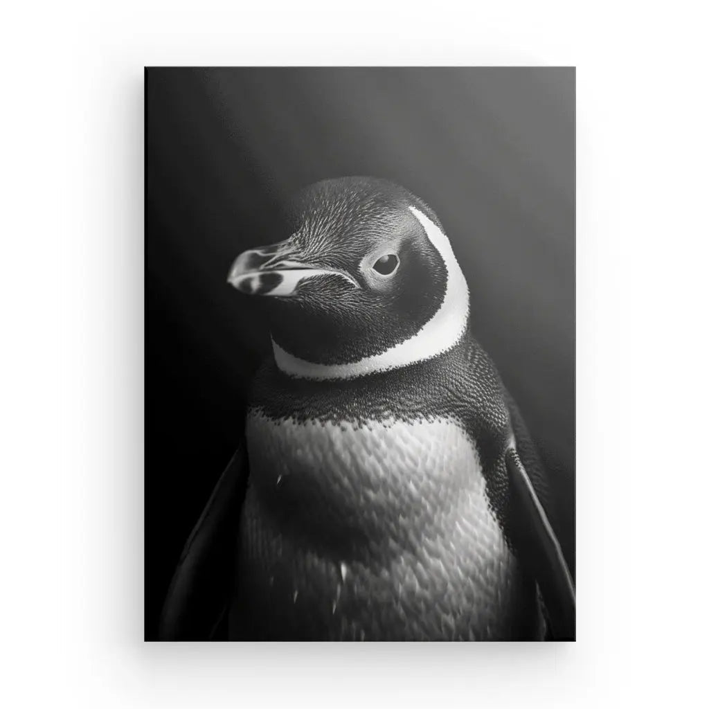 Tableau Pïngouin Gros Plan Noir et Blanc - #tag1# - #tag2# 