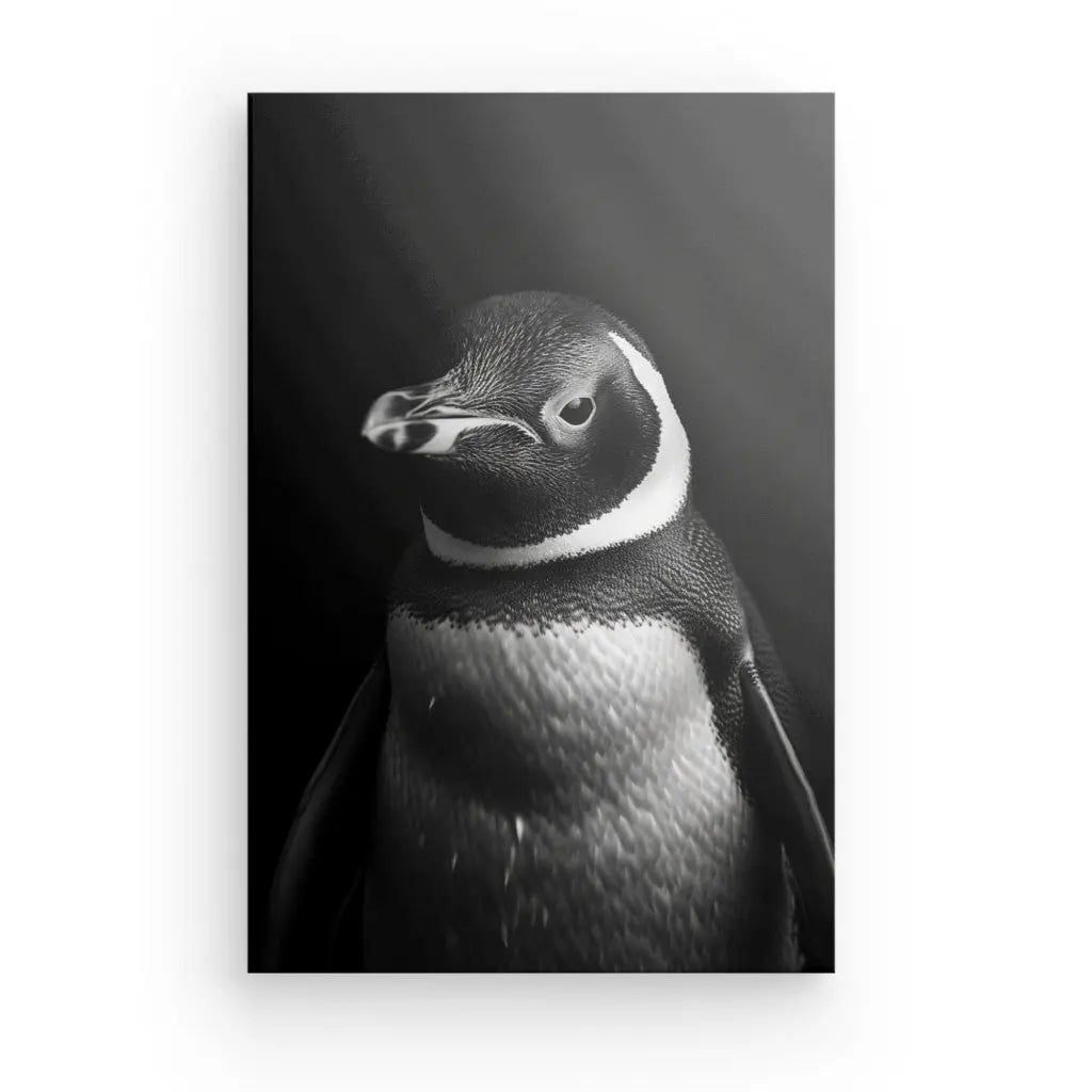 Tableau Pïngouin Gros Plan Noir et Blanc - #tag1# - #tag2# 