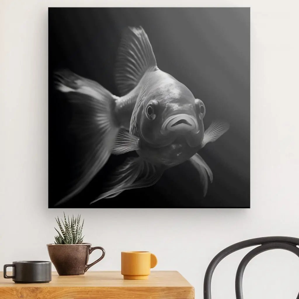 Tableau Poisson Eau Douce Noir et Blanc - #tag1# - #tag2# 
