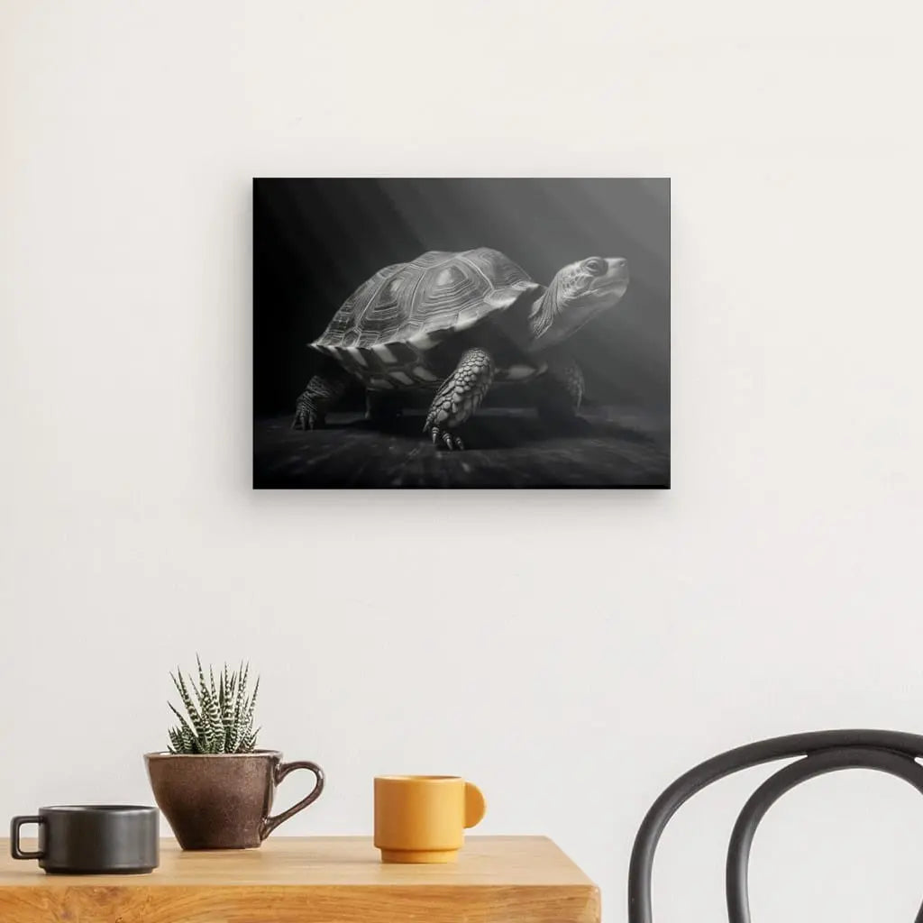 Tableau Tortue Noir et Blanc - #tag1# - #tag2# 