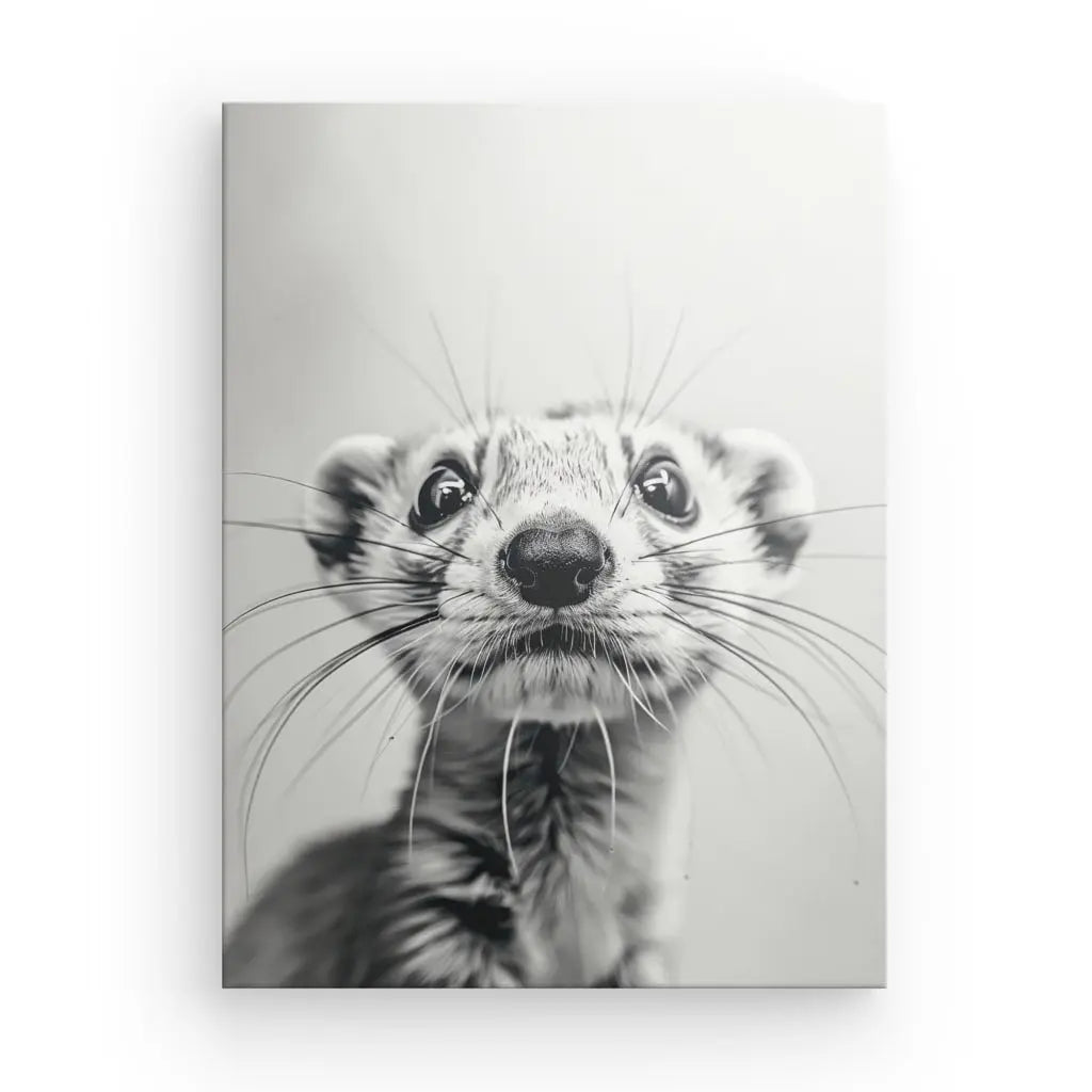 Tableau Furet Mignon Noir et Blanc 2