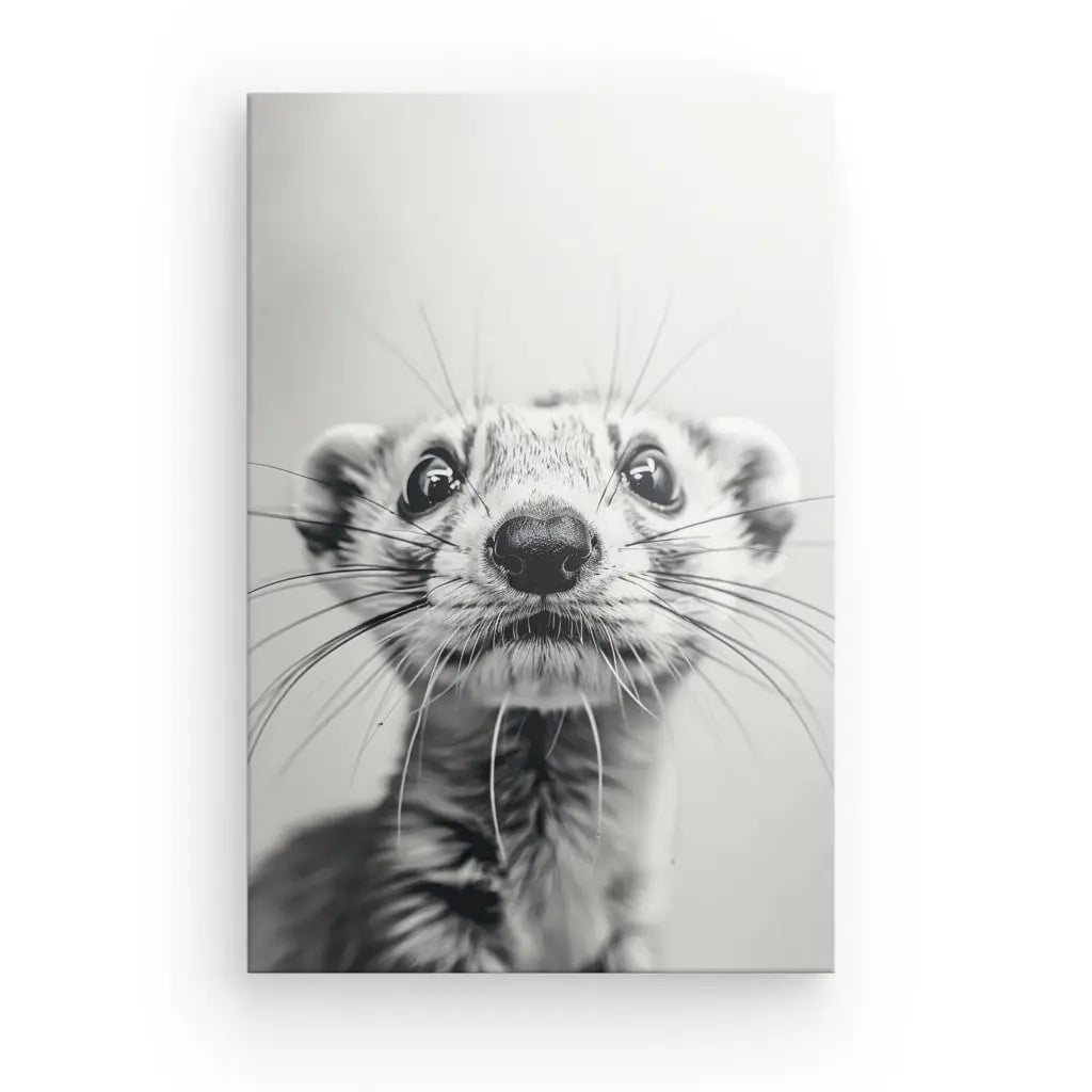 Tableau Furet Mignon Noir et Blanc 3