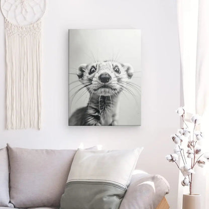 Tableau Furet Mignon Noir et Blanc - #tag1# - #tag2# 
