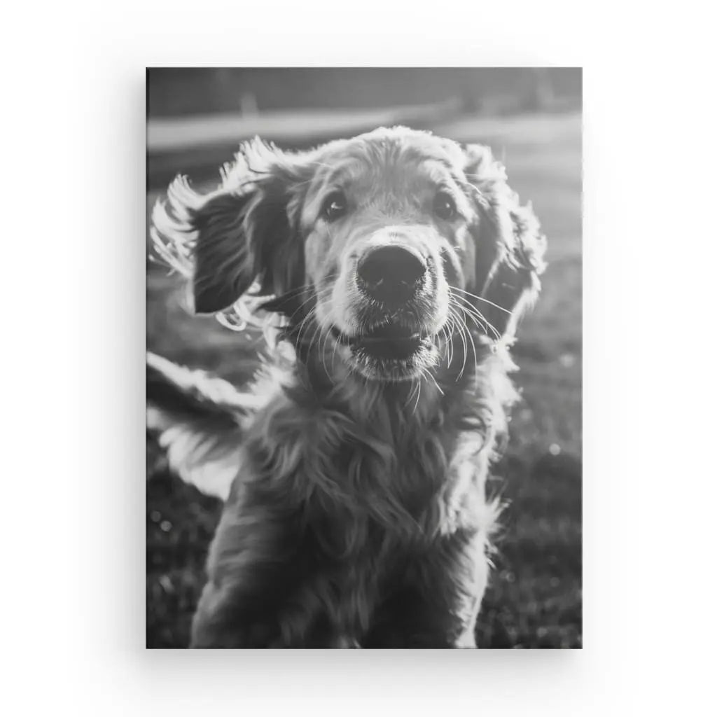 Tableau Golden Retriever Noir et Blanc - #tag1# - #tag2# 