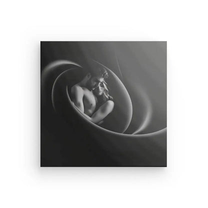 Tableau Couple Etreinte Douce Noir et Blanc - #tag1# - #tag2# 