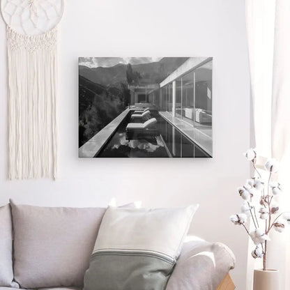 Tableau Villa Architecture Moderne Noir et Blanc - #tag1# - #tag2# 