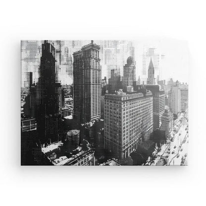 Tableau Ville Graphique Dessin Noir et Blanc - #tag1# - #tag2# 