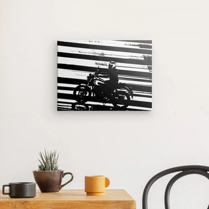 Tableau Moto Passage Piéton Design Graphique Noir et Blanc - #tag1# - #tag2# 