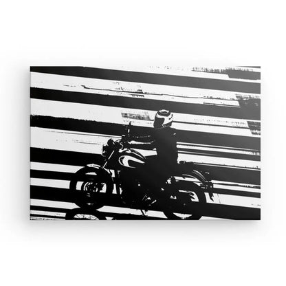Tableau Moto Passage Piéton Design Graphique Noir et Blanc - #tag1# - #tag2# 