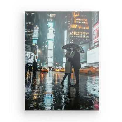 Tableau Couple New Yorkais Etreinte Time Square - #tag1# - #tag2# 