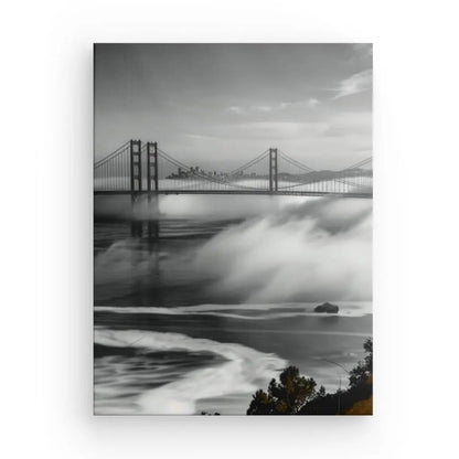 Tableau Golden Gate Paysage Noir et Blanc - #tag1# - #tag2# 