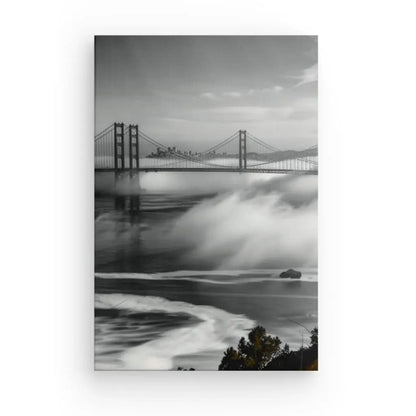 Tableau Golden Gate Paysage Noir et Blanc 2