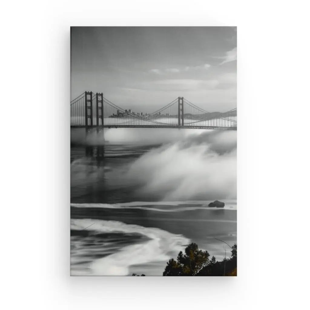 Tableau Golden Gate Paysage Noir et Blanc - #tag1# - #tag2# 