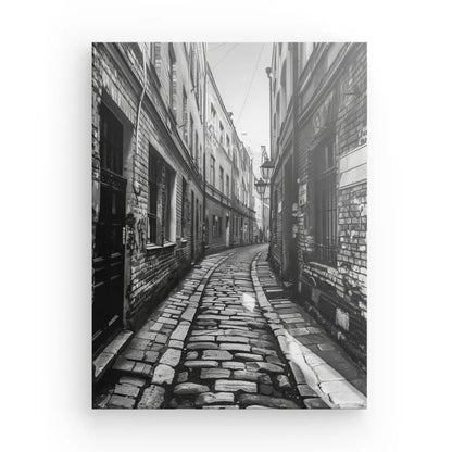 Tableau Photo Ruelle Pavée Noir et Blanc 3