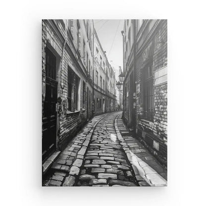 Tableau Photo Ruelle Pavée Noir et Blanc - #tag1# - #tag2# 