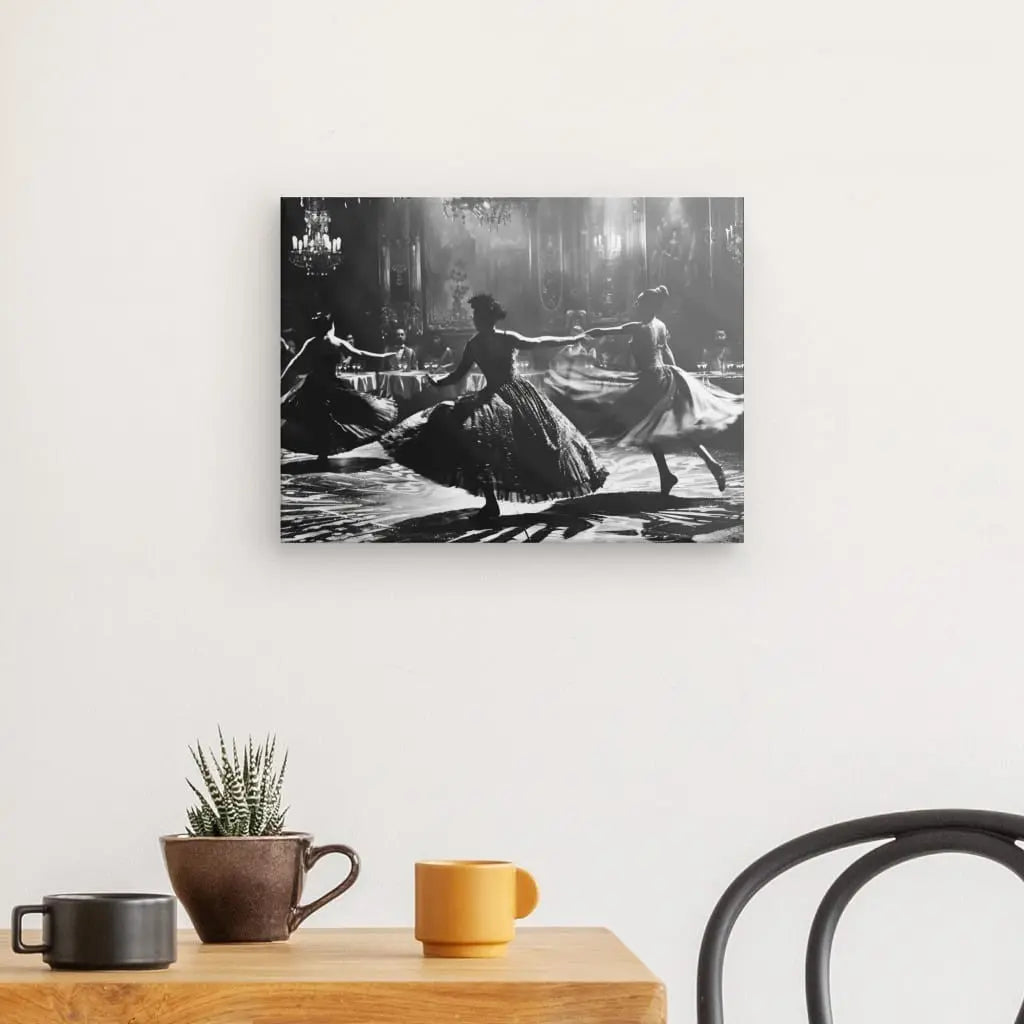 Tableau Danseuses Rétro Scène Noir et Blanc - #tag1# - #tag2# 