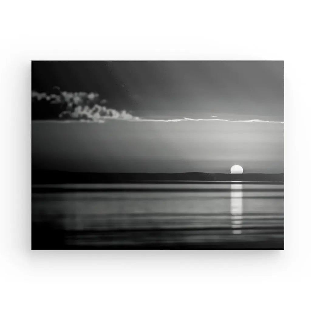 Tableau Coucher de Soleil Mer Noir et Blanc - #tag1# - #tag2# 