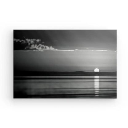 Tableau Coucher de Soleil Mer Noir et Blanc - #tag1# - #tag2# 