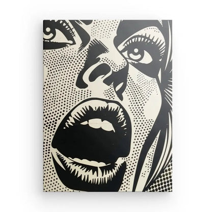 Tableau Cri Femme Pop Art Monochrome - #tag1# - #tag2# 