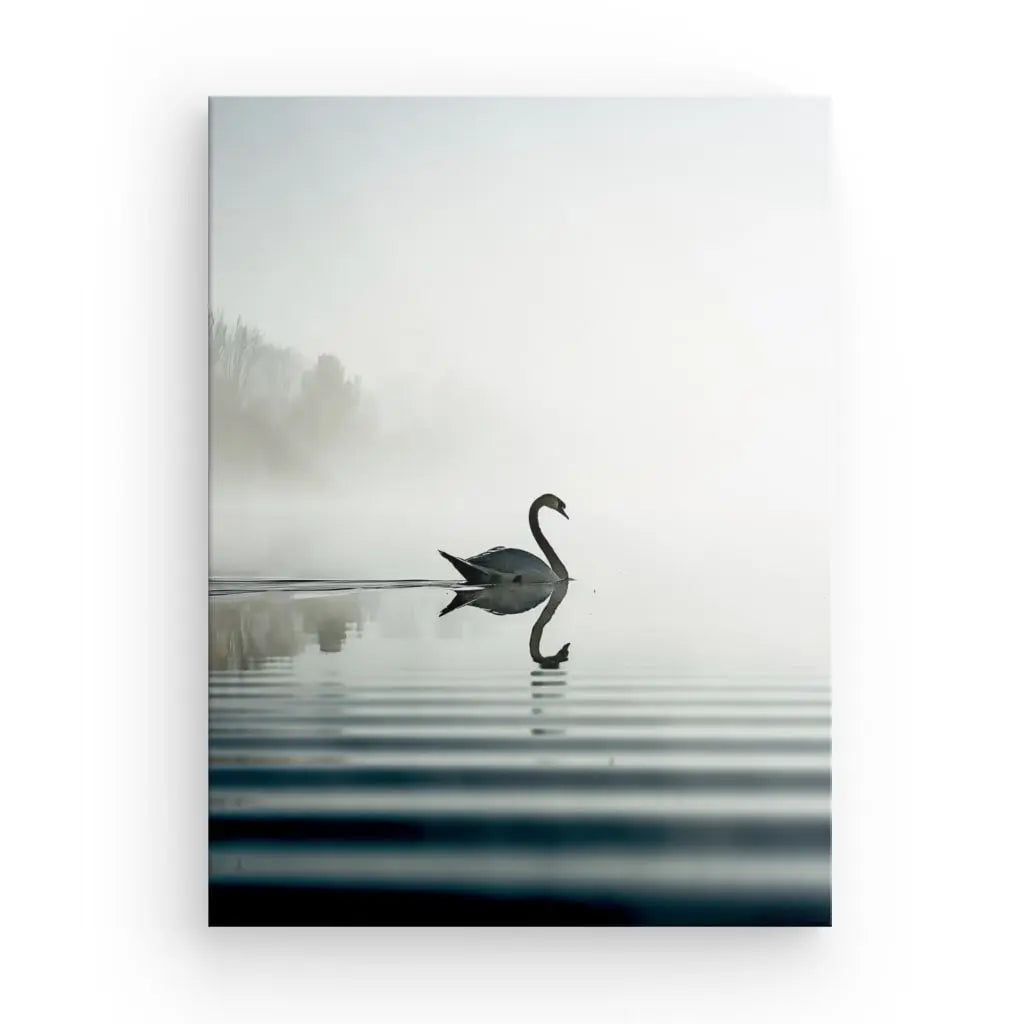 Tableau Cygne Lac Style Epuré - #tag1# - #tag2# 