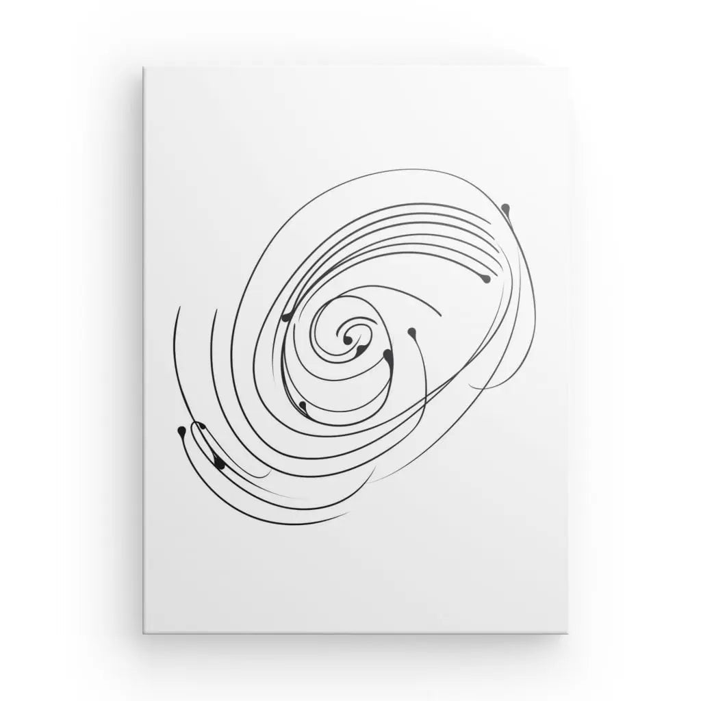 Tableau Moderne Trait Noirs Fond Blanc - #tag1# - #tag2# 