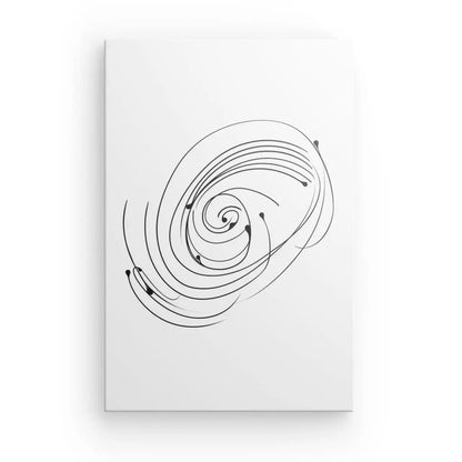 Tableau Moderne Trait Noirs Fond Blanc - #tag1# - #tag2# 