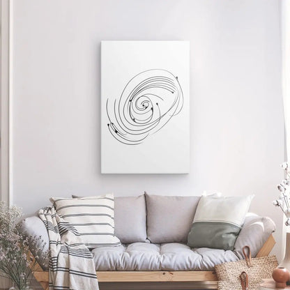 Tableau Moderne Trait Noirs Fond Blanc - #tag1# - #tag2# 