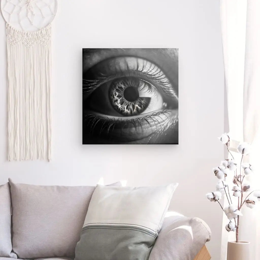 Tableau Oeil Gros Plan Noir et Blanc - #tag1# - #tag2# 