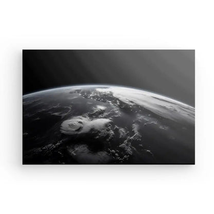 Tableau Vue Satellite Terre Noir et Blanc - #tag1# - #tag2# 