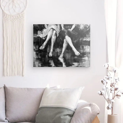 Tableau Peinture Jambes Noir et Blanc - #tag1# - #tag2# 