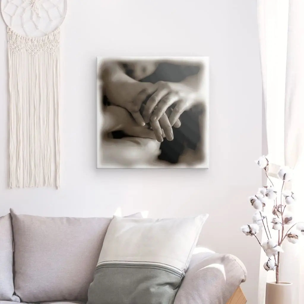 Tableau Mains Entrelacées Amour Noir et Blanc - #tag1# - #tag2# 