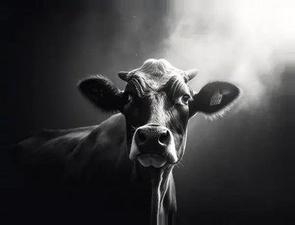 Tableau Vache Limousine Noir et Blanc - #tag1# - #tag2# 