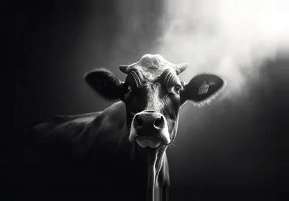 Tableau Vache Limousine Noir et Blanc - #tag1# - #tag2# 