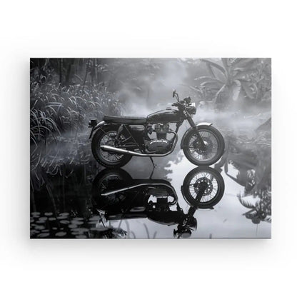 Tableau Moto Jungle Noir et Blanc - #tag1# - #tag2# 