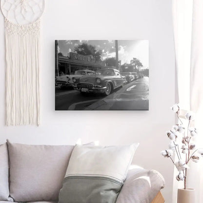 Tableau Voitures Anciennes Cubaines Noir et Blanc - #tag1# - #tag2# 