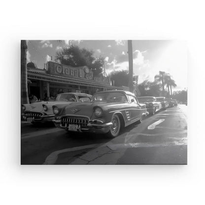 Tableau Voitures Anciennes Cubaines Noir et Blanc - #tag1# - #tag2# 