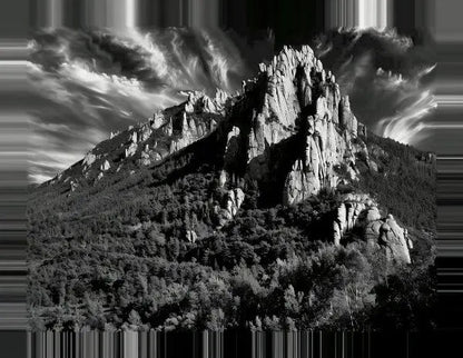 Tableau Falaises Rocheuses Noir et Blanc - #tag1# - #tag2# 